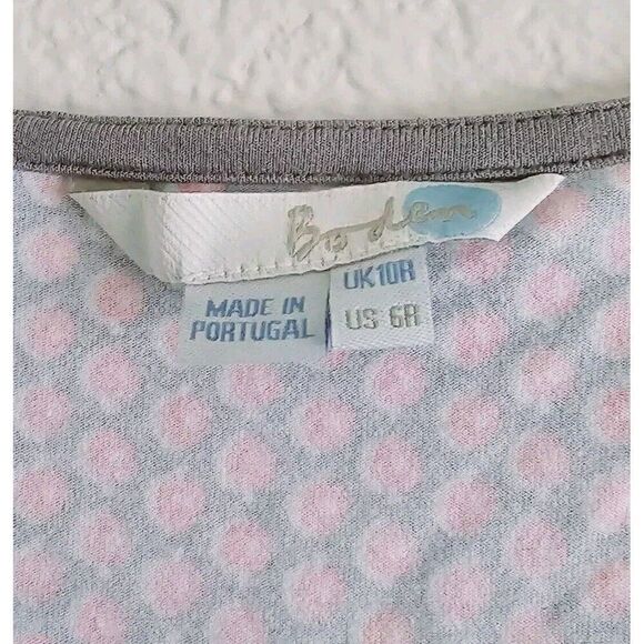 BODEN  Women's True Wrap Soft Jersey Knit Dress Size 6 Pleated Cap Sleeve - Picture 2 of 8